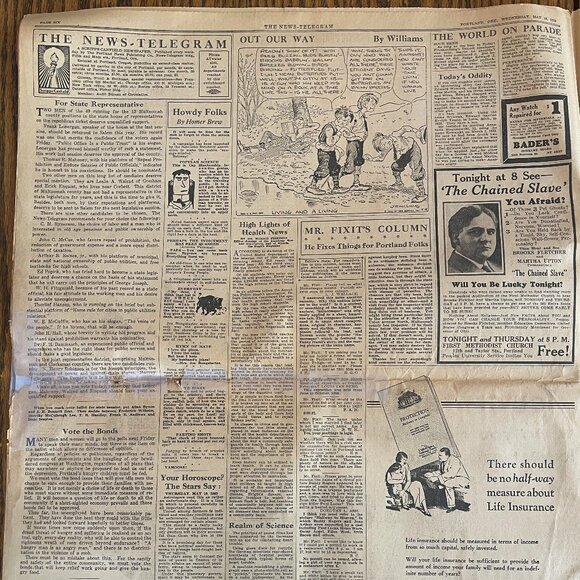 Vintage Newspaper 1932 Oregon's News-Telegram - Lindbergh Hoax - Picture 6 of 12
